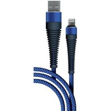 Кабель BoraSCO Fishbone [38509] USB - Lightning синий 1 м