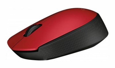 Мышь Logitech M171 красный и черный беспроводной красный/черный