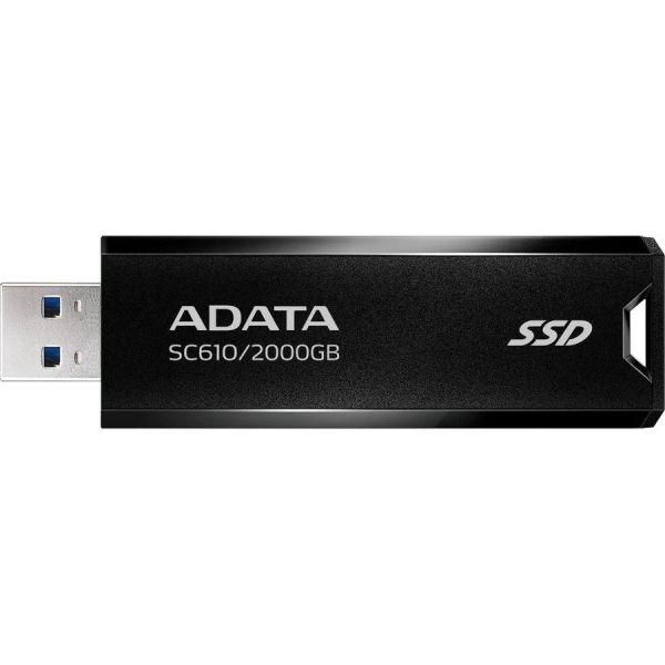 Внешний жесткий диск ADATA SC610 [sc610-2000g-cbk/rd], 2 Тб, SSD 1.8 