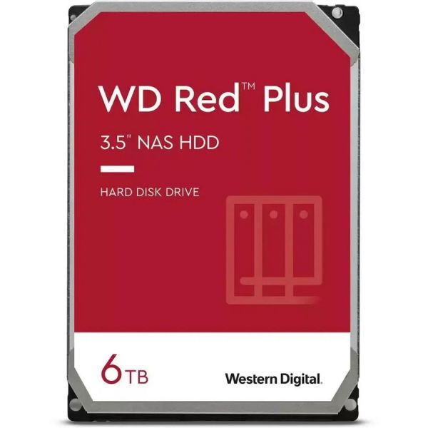 Жесткий диск Western Digital Red Plus WD60EFPX, 6144 Гб, HDD 3.5 